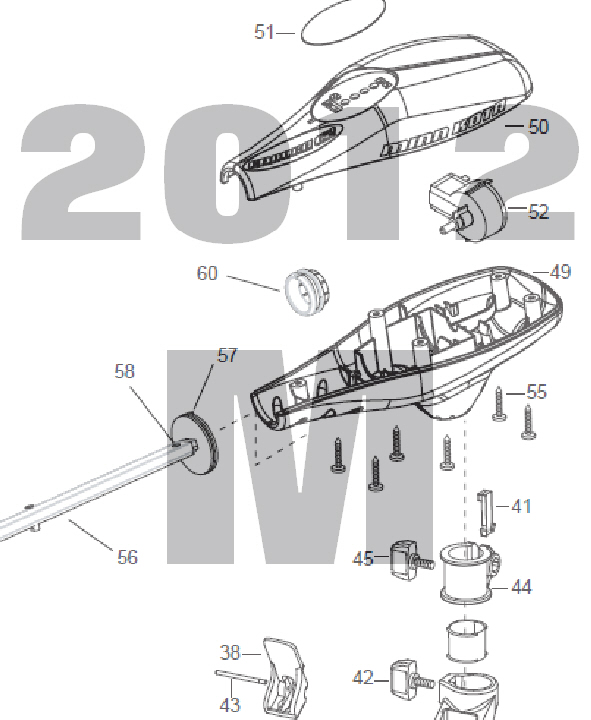 Endura C2 38 - 38lbs 12V 38A 36" Parts 2012 (M)