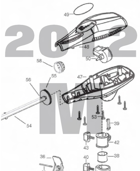 Endura C2 50 - 50lbs 12V 42A 36 & 42" Parts 2012 (M)