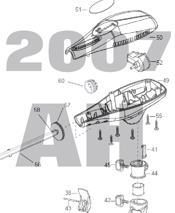 Endura 38 - 38lbs 12V 38A 36" Parts 2007 (AH)